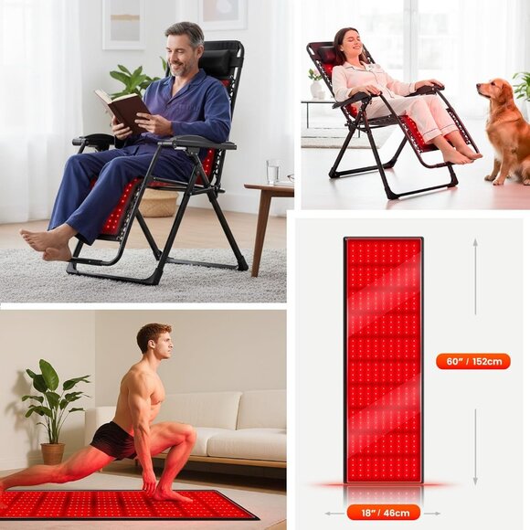 Red Light Therapy Mat with Lounge Chair - Picture 8 of 8